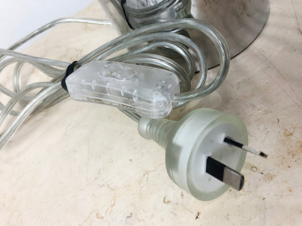 Modern Fiorentino Chrome Metal Table Lamp | Adelaide Clocks