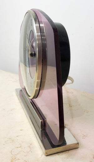 Vintage Art Deco RYTIME Electric Glass Mantel Clock | eXibit collection