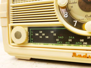 Vintage AWA Radiola with Clock Transistor Tube Mantel Radio | eXibit collection