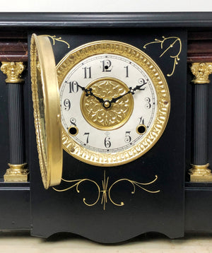  Antique GILBERT Quartz Battery Mantel Clock | eXibit collection