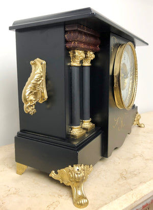  Antique GILBERT Quartz Battery Mantel Clock | eXibit collection