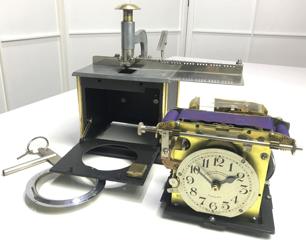 Antique Industrial Time Stamp Mantel Clock | eXibit collection