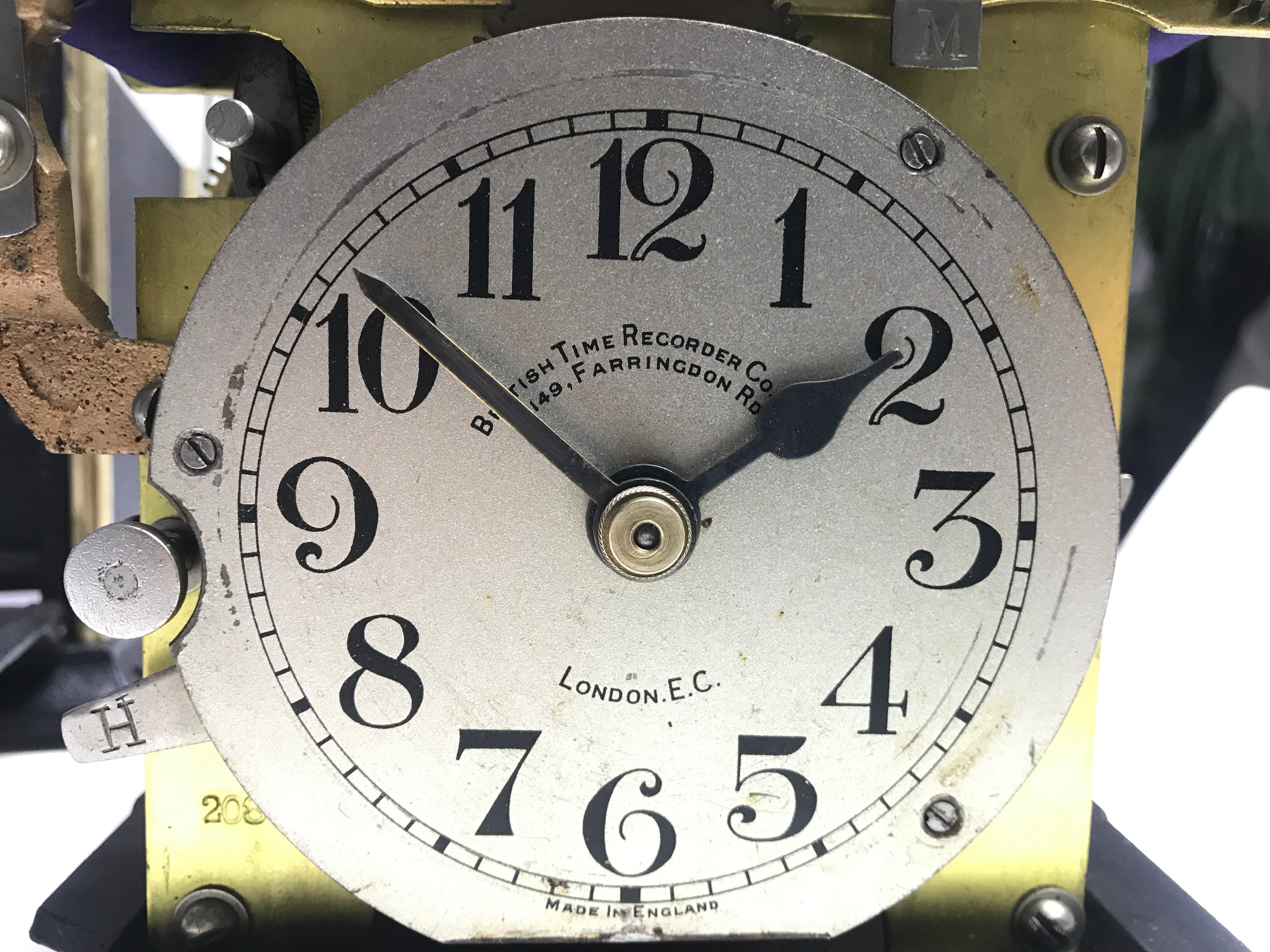 Antique Industrial Time Stamp Mantel Clock | eXibit collection