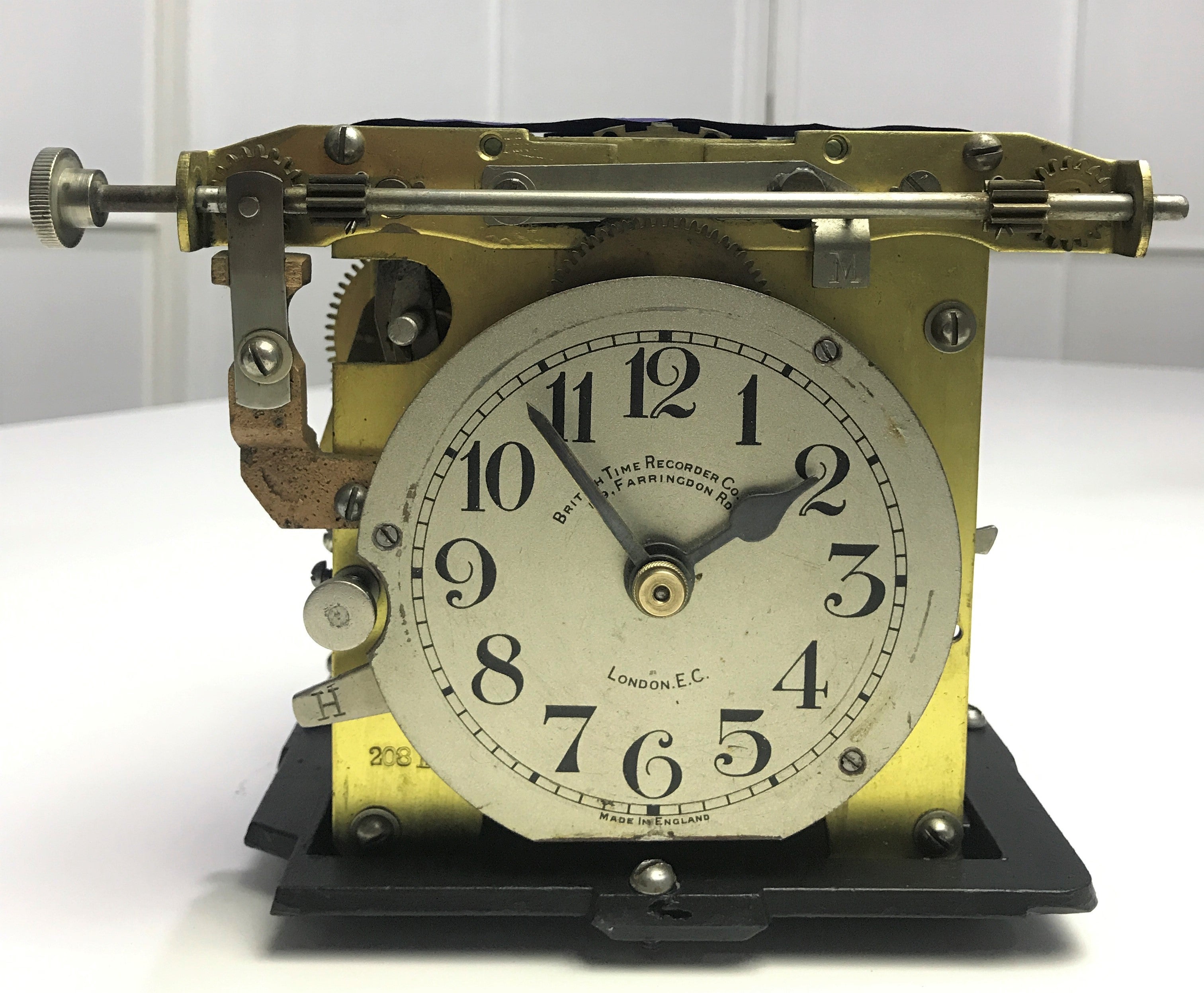 Antique Industrial Time Stamp Mantel Clock | eXibit collection