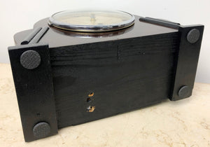 Vintage Art Deco Wooden Battery Mantel Clock | eXibit collection