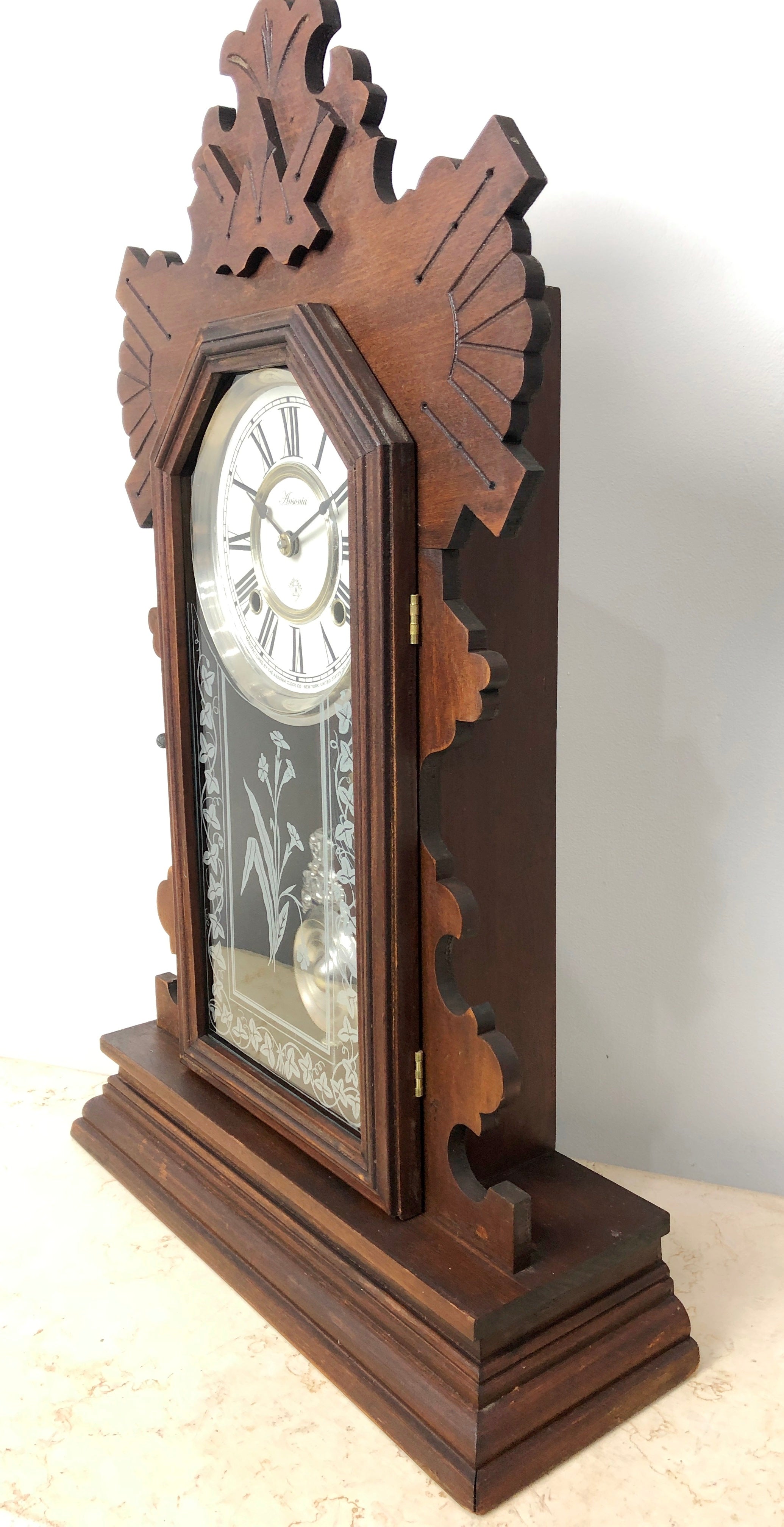 Antique ANSONIA U.S.A Cottage Chime Mantel Clock | eXibit collection