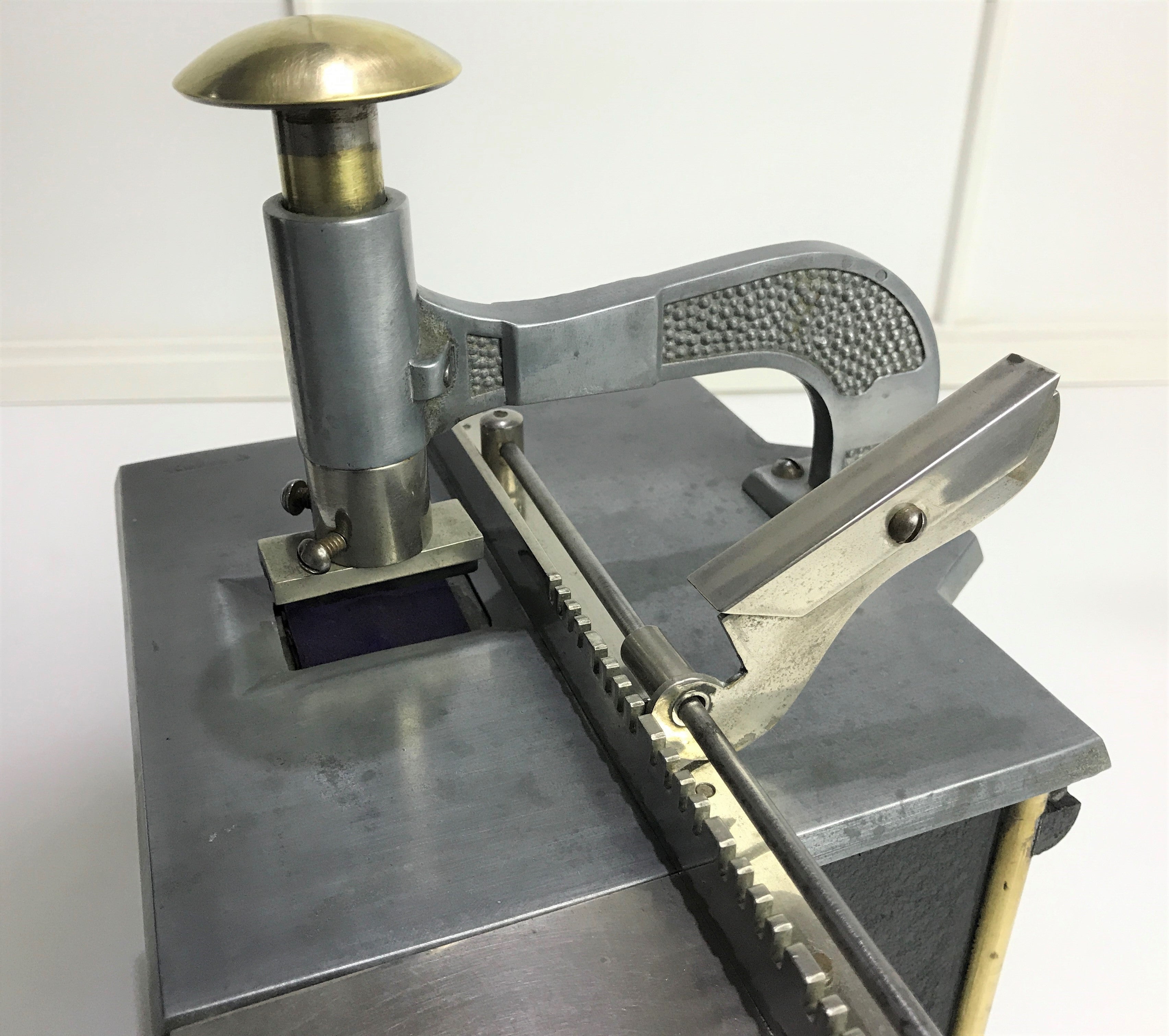 Antique Industrial Time Stamp Mantel Clock | eXibit collection