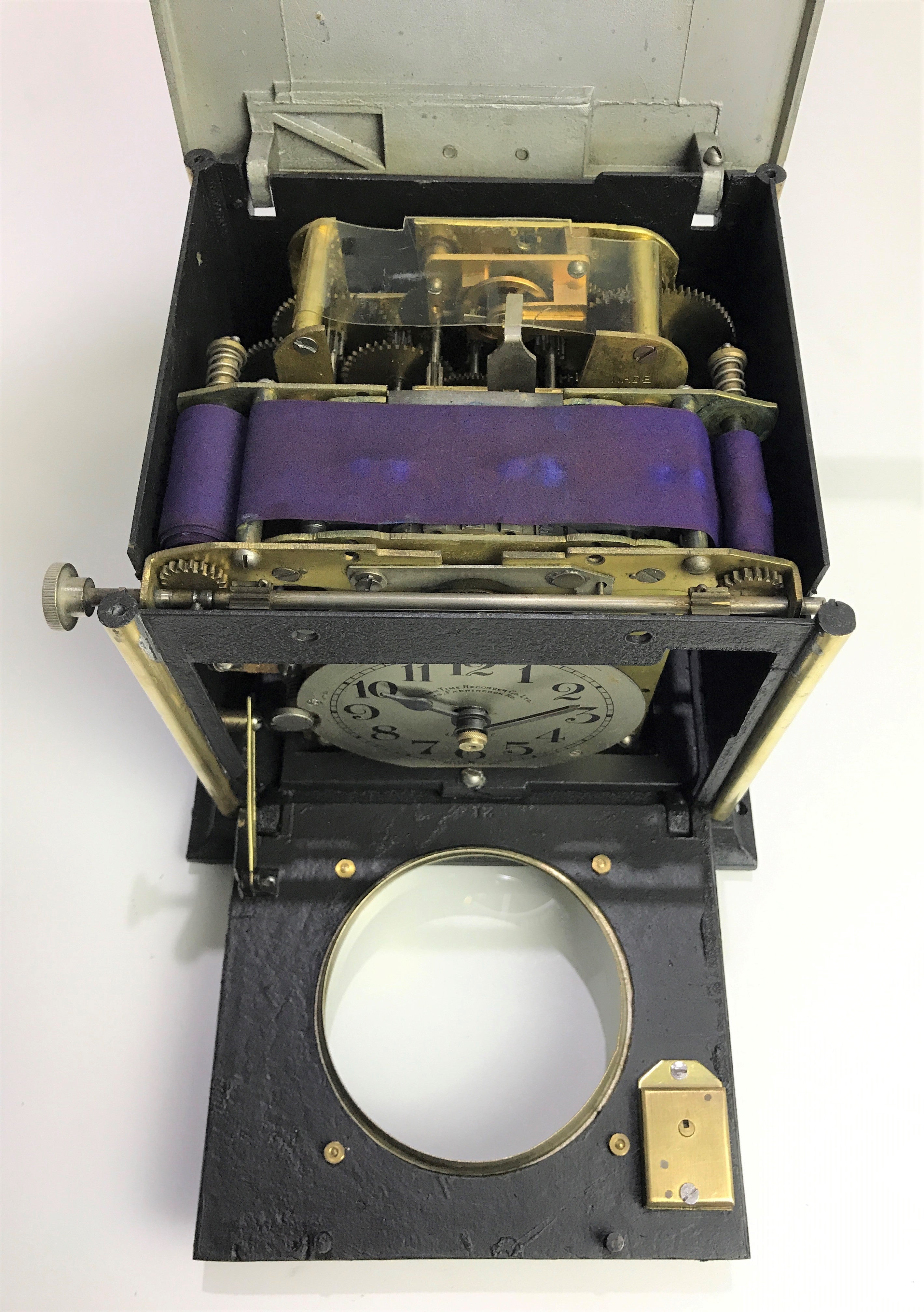 Antique Industrial Time Stamp Mantel Clock | eXibit collection