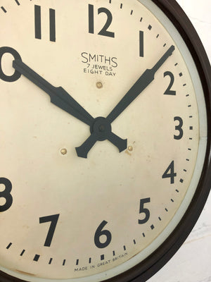 Vintage SMITHS Bakelite Eight Day 7 Jewels Regulator Wall Clock | eXibit collection