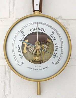 Vintage GISCHARD Aneroid German Wall Barometer and Thermometer | eXibit collection