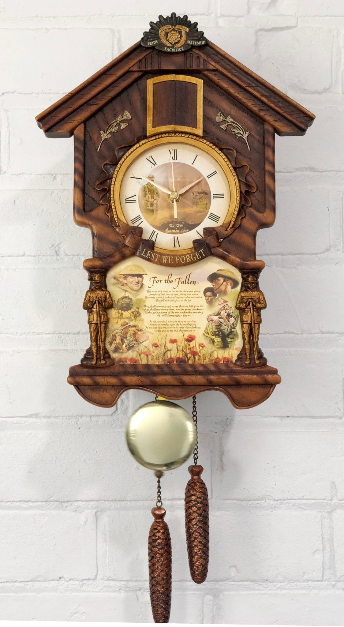 Gallipoli Lest We Forget Soldier Tribute Cuckoo Wall Clock | Adelaide ...