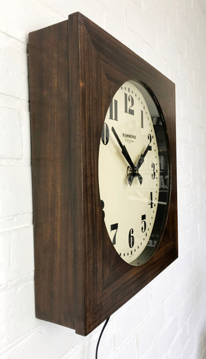 LARGE Antique HAMMOND Bichronous Electric Wall Clock | eXibit collection