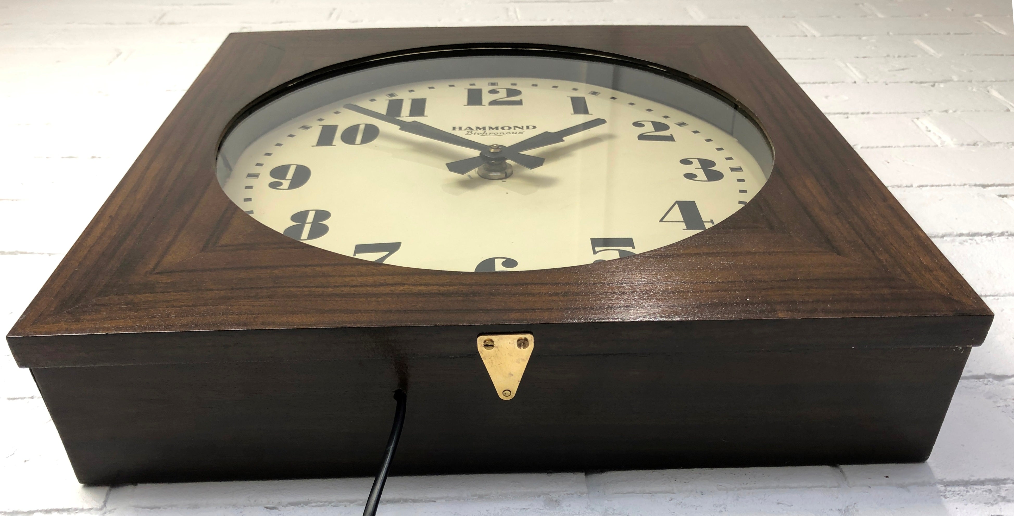 LARGE Antique HAMMOND Bichronous Electric Wall Clock | eXibit collection