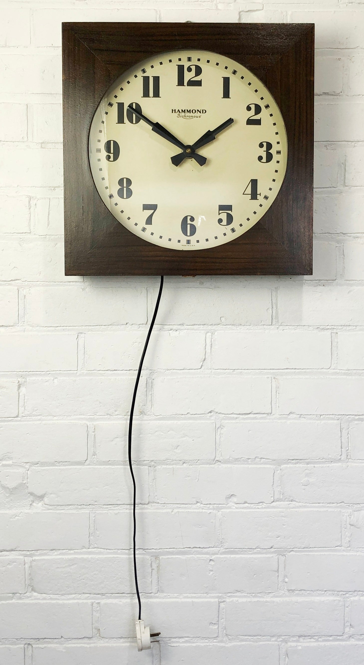 LARGE Antique HAMMOND Bichronous Electric Wall Clock | eXibit collection