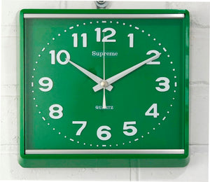 Vintage Original Green SUPREME Quartz Wall Clock | eXibit collection