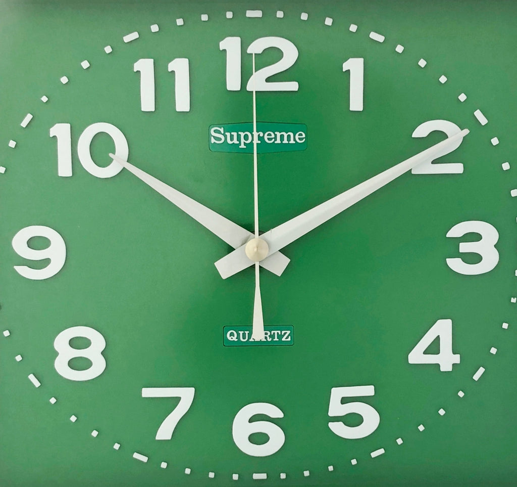 Vintage Original Green SUPREME Quartz Wall Clock | eXibit collection
