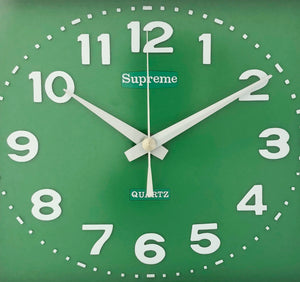 Vintage Original Green SUPREME Quartz Wall Clock | eXibit collection