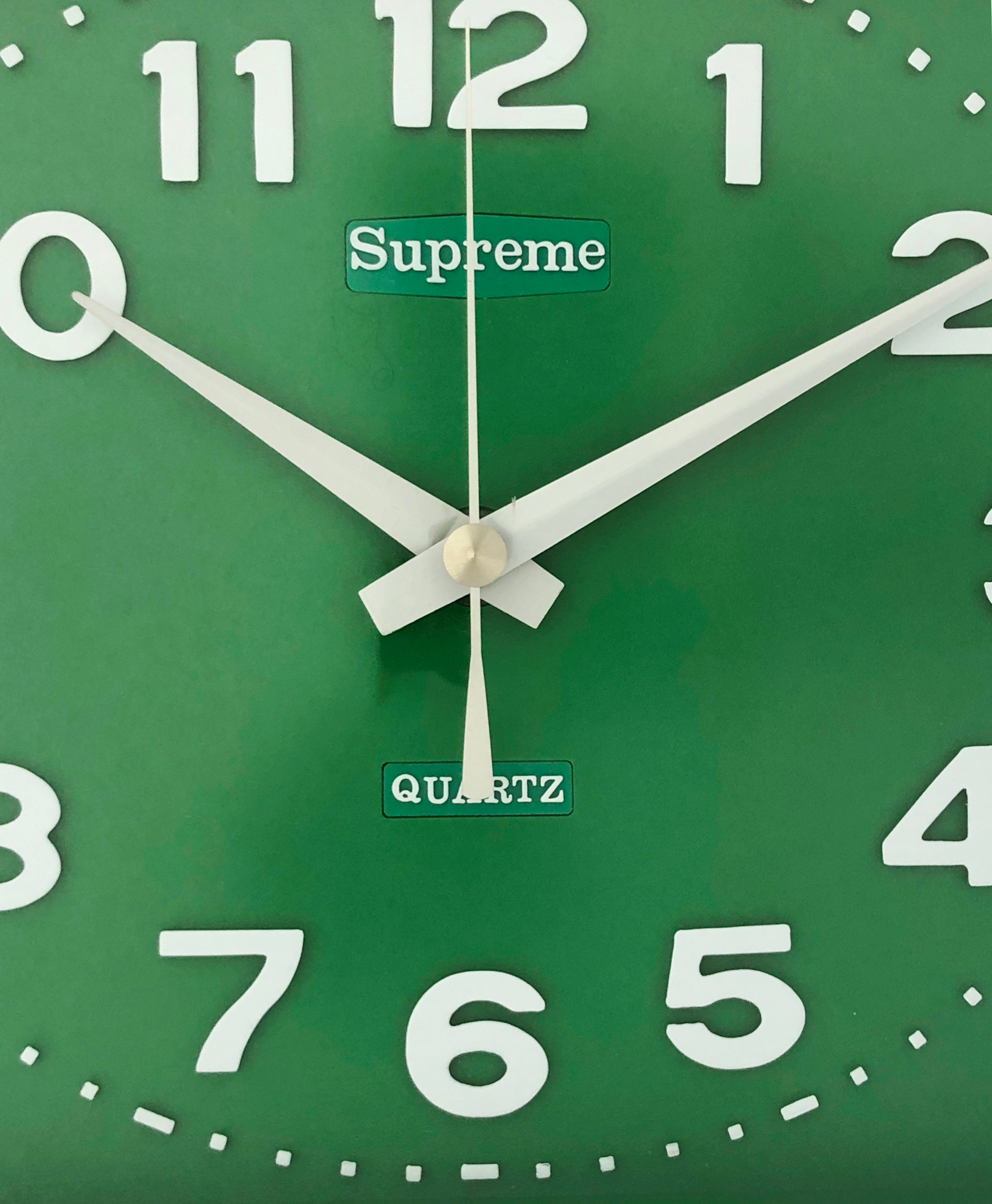 Vintage Original Green SUPREME Quartz Wall Clock | eXibit collection