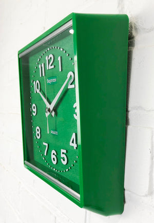 Vintage Original Green SUPREME Quartz Wall Clock | eXibit collection