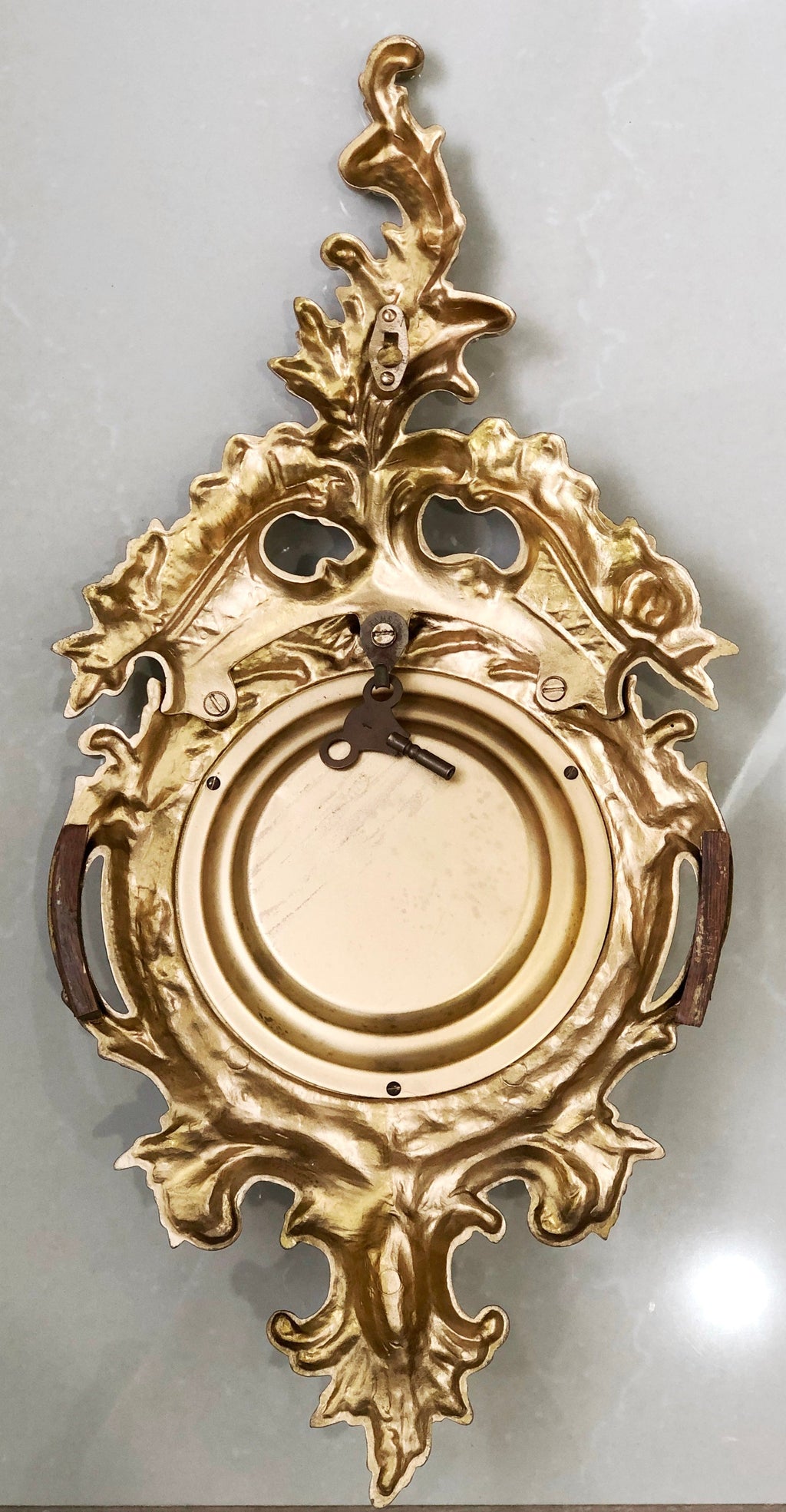 Vintage Original Ornate Figural Gold GERMAN Wall Clock | Adelaide Clocks