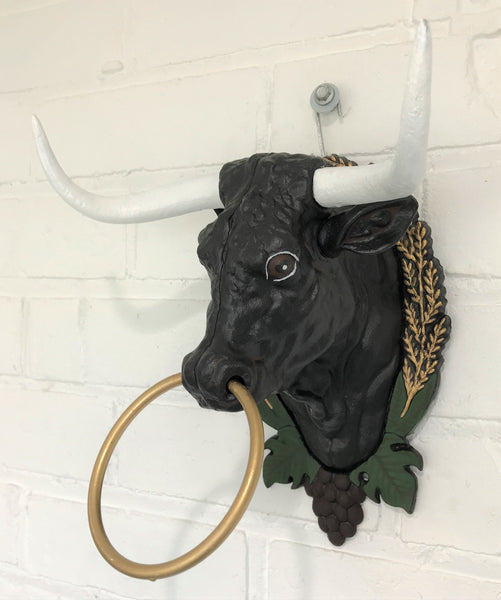 Vintage Cast Iron Bull Head | eXibit collection