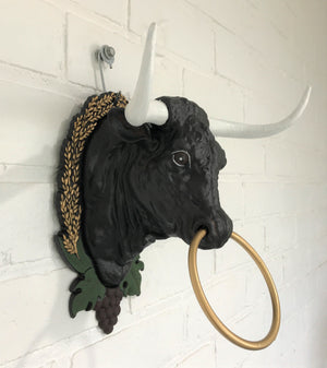 Vintage Cast Iron Bull Head | eXibit collection