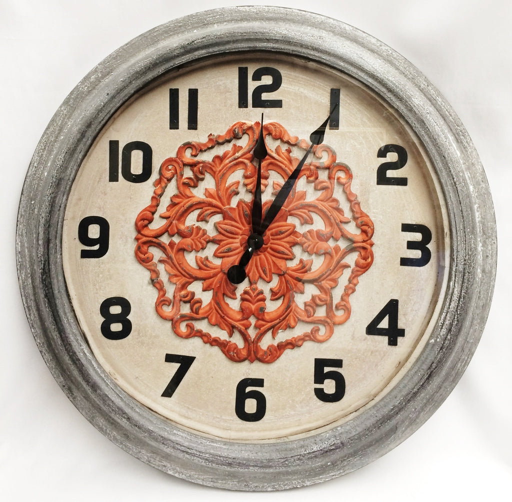 NEW Industrial Metal Abstract Round Battery Wall Clock | Adelaide Clocks