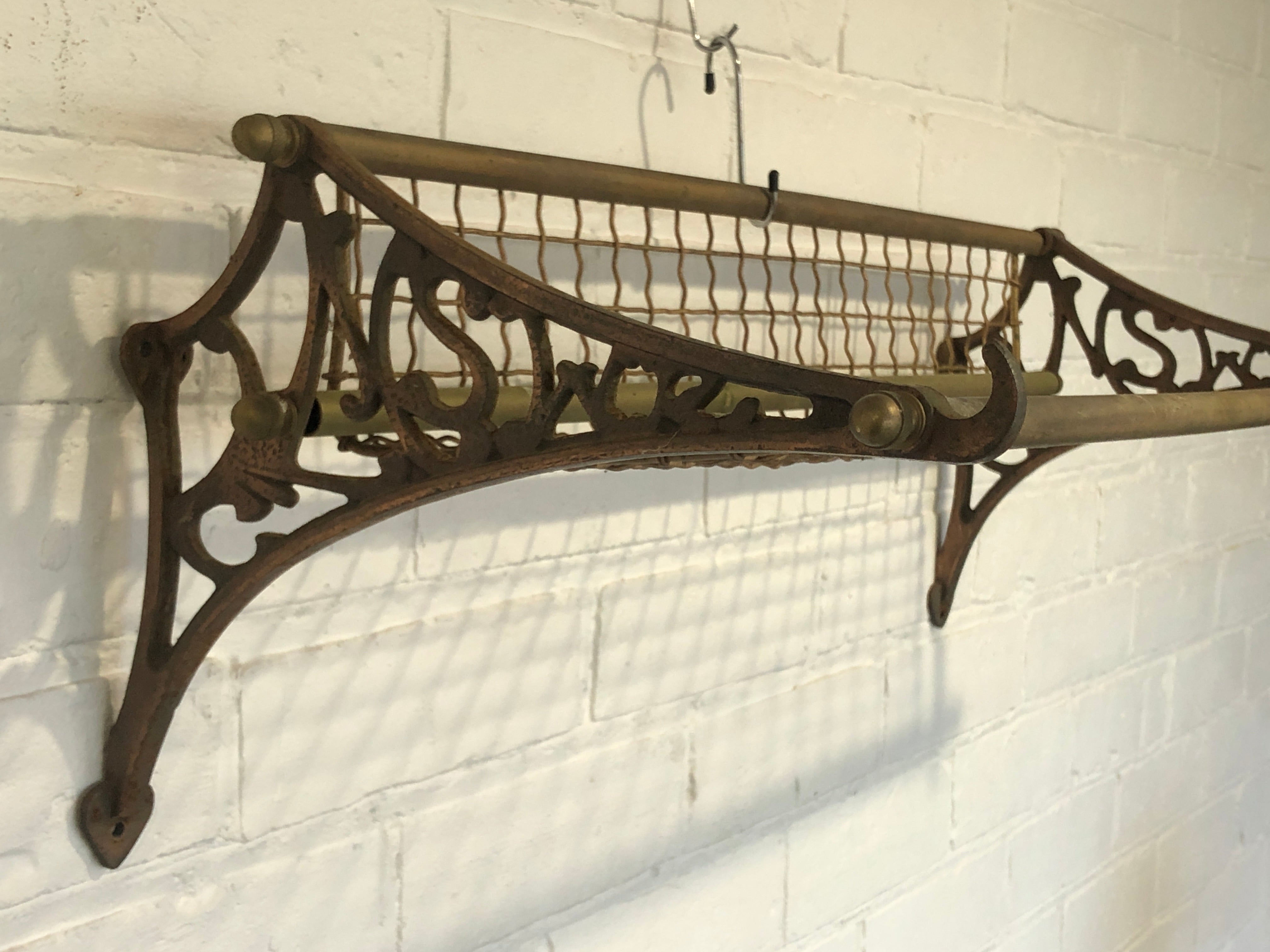 Vintage NSWR Cast Iron and Brass Railway Luggage Rack | eXibit collection