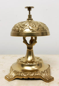 Vintage BRASS Shop Counter Desk Service Bell | eXibit collection