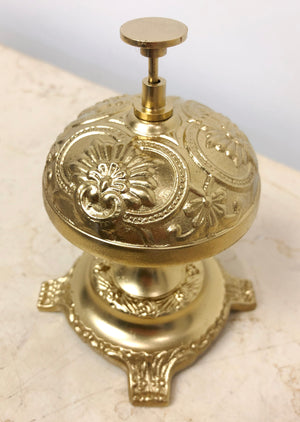 Vintage BRASS Hotel Shop Counter Desk Service Bell | Adelaide Clocks