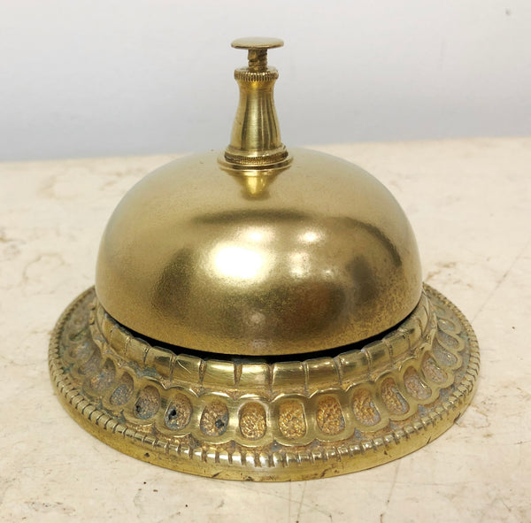 Antique WILSONS Brass Shop Counter Desk Service Bell | eXibit collection