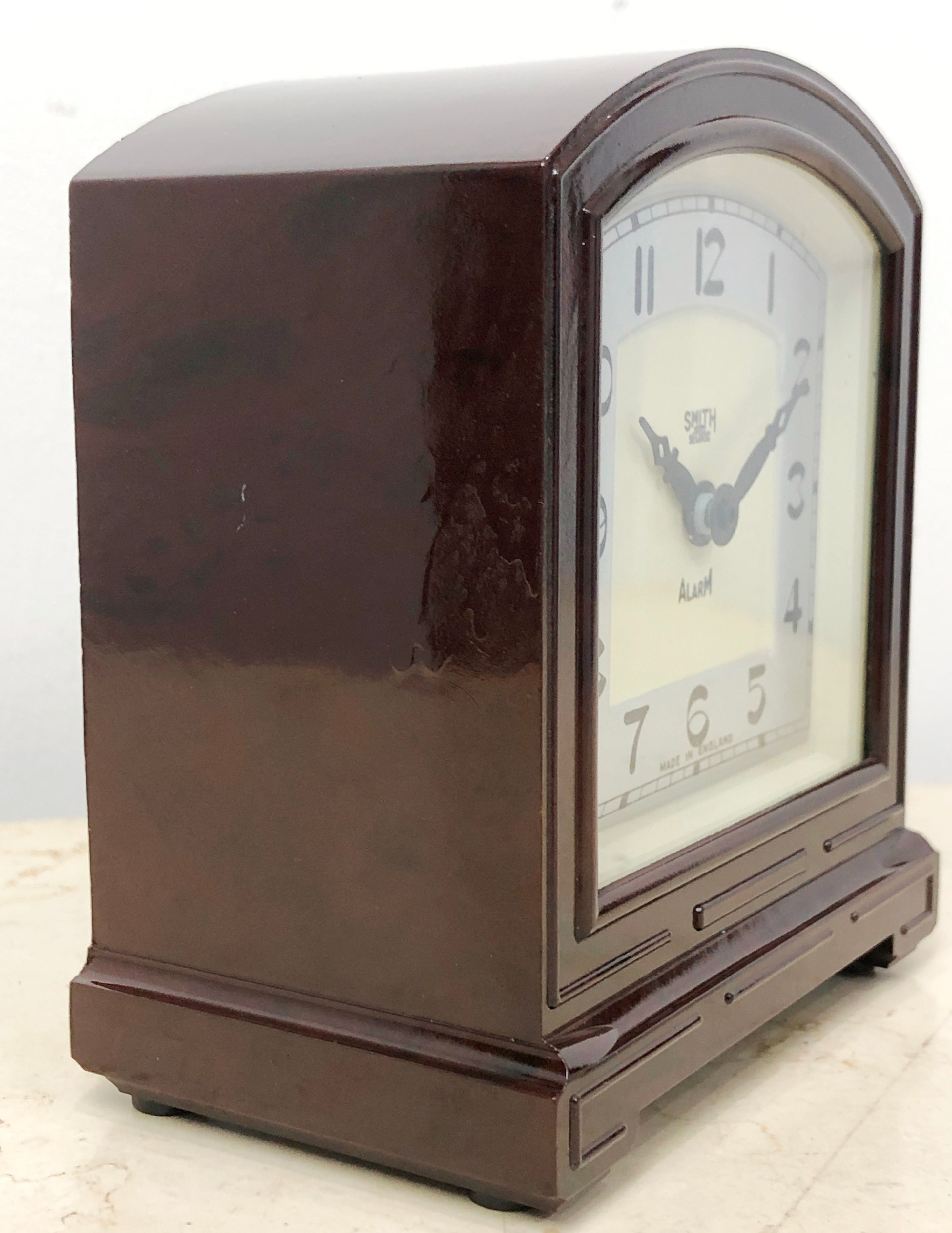 Vintage SMITHS Sectric Bakelite Alarm Mantel Clock | eXibit collection