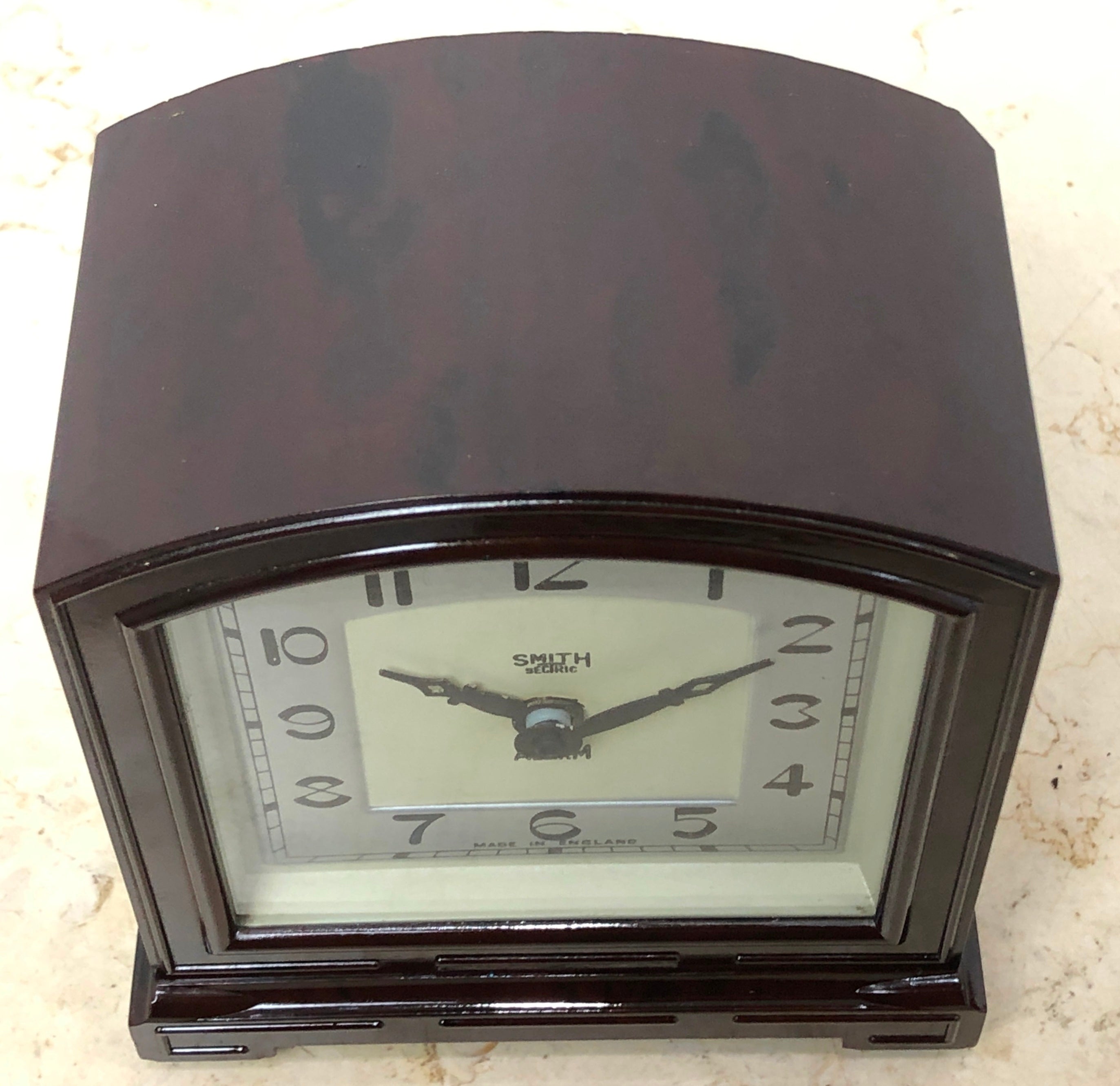 Vintage SMITHS Sectric Bakelite Alarm Mantel Clock | eXibit collection