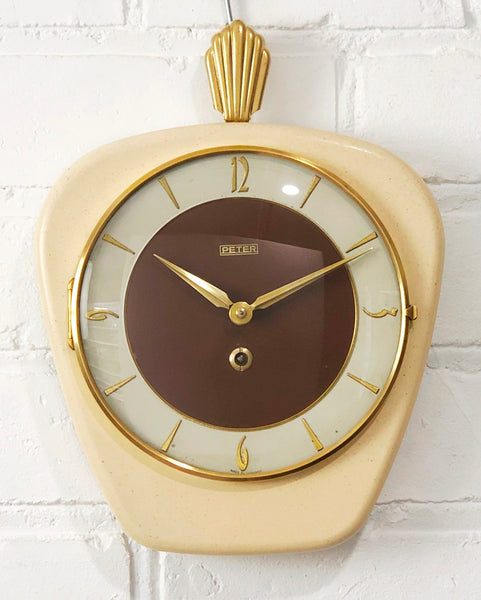 Vintage Original PETER UHREN German Kitchen Wall Clock | eXibit collection