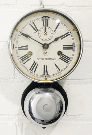 Vintage Seth Thomas Nautical Maritime Ships Alarm Bell Wall Clock | eXibit collection