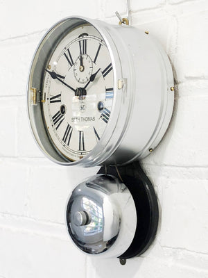 Vintage Seth Thomas Nautical Maritime Ships Alarm Bell Wall Clock | eXibit collection