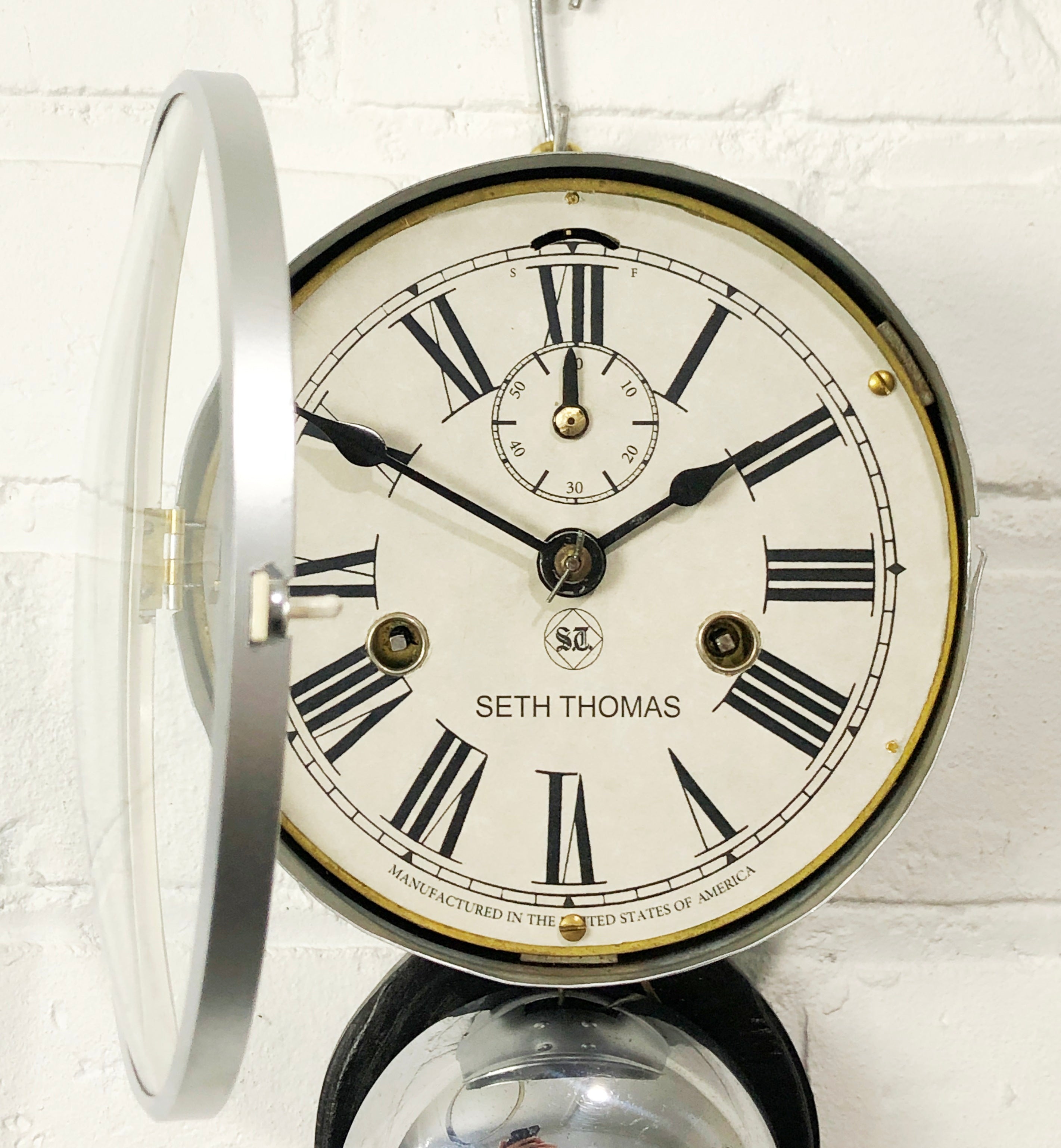 Vintage Seth Thomas Nautical Maritime Ships Alarm Bell Wall Clock | eXibit collection