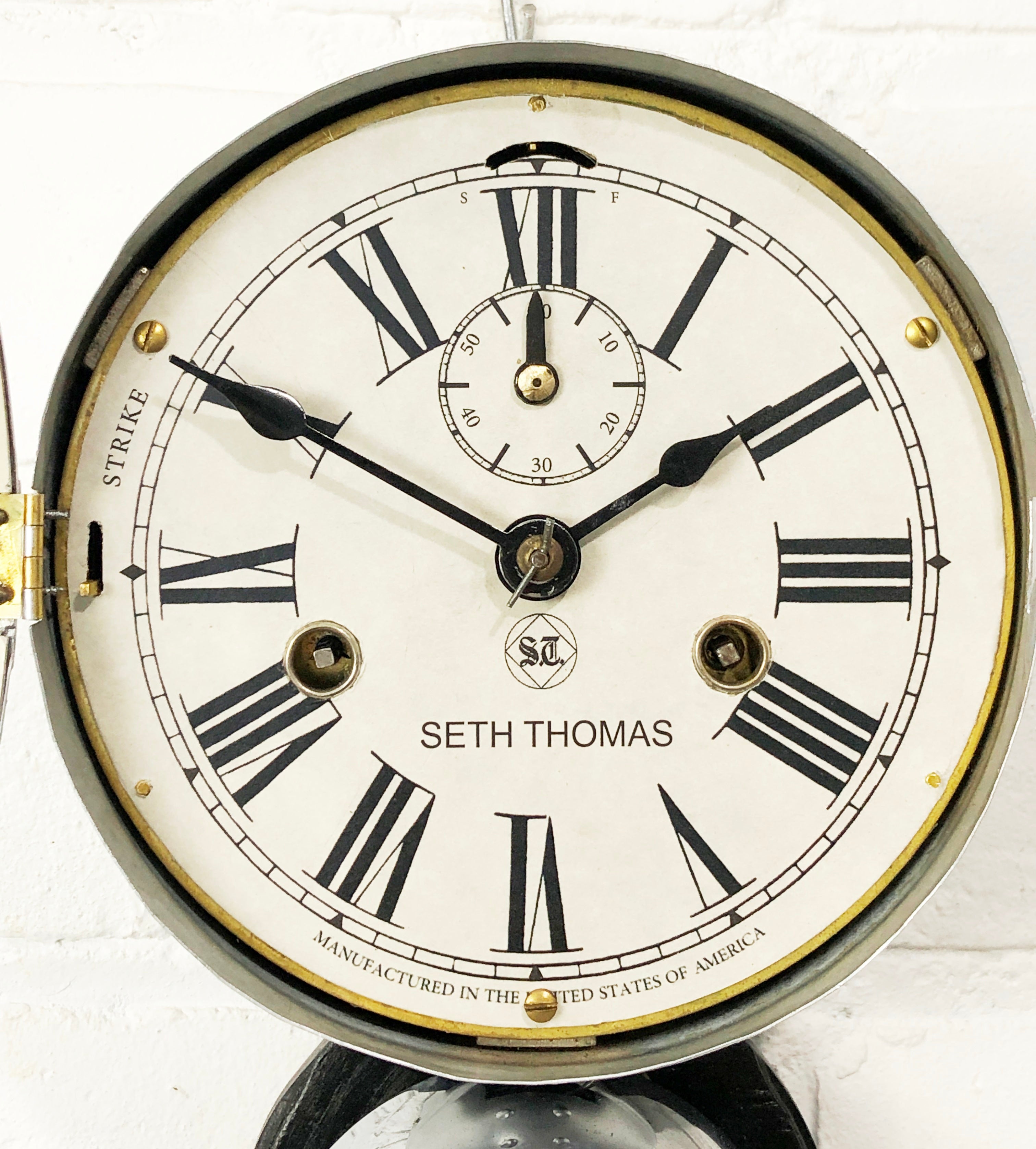 Vintage Seth Thomas Nautical Maritime Ships Alarm Bell Wall Clock | eXibit collection