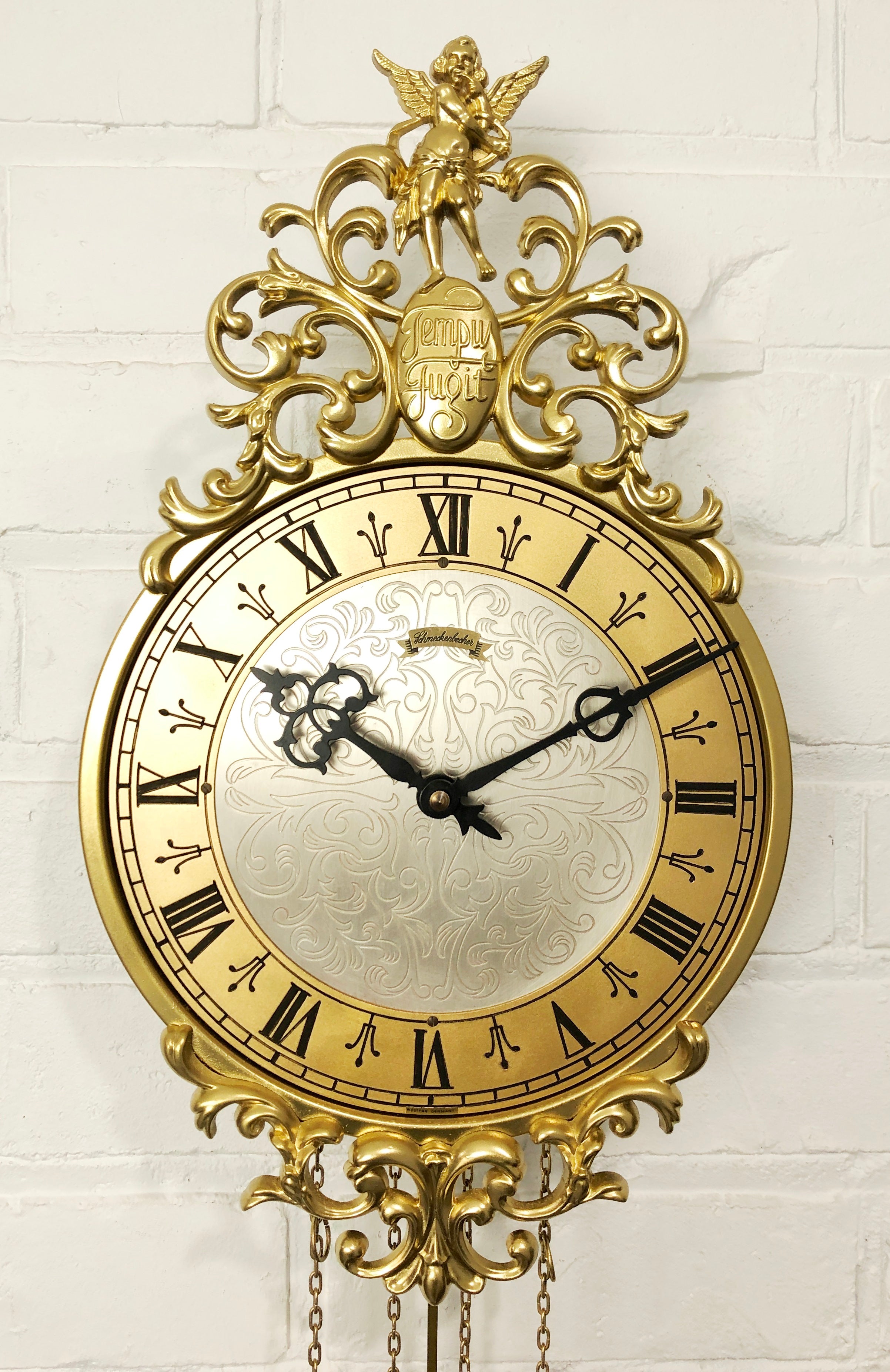 Vintage Tempus Fugit BIM BAM Chime Wall Clock | eXibit collection