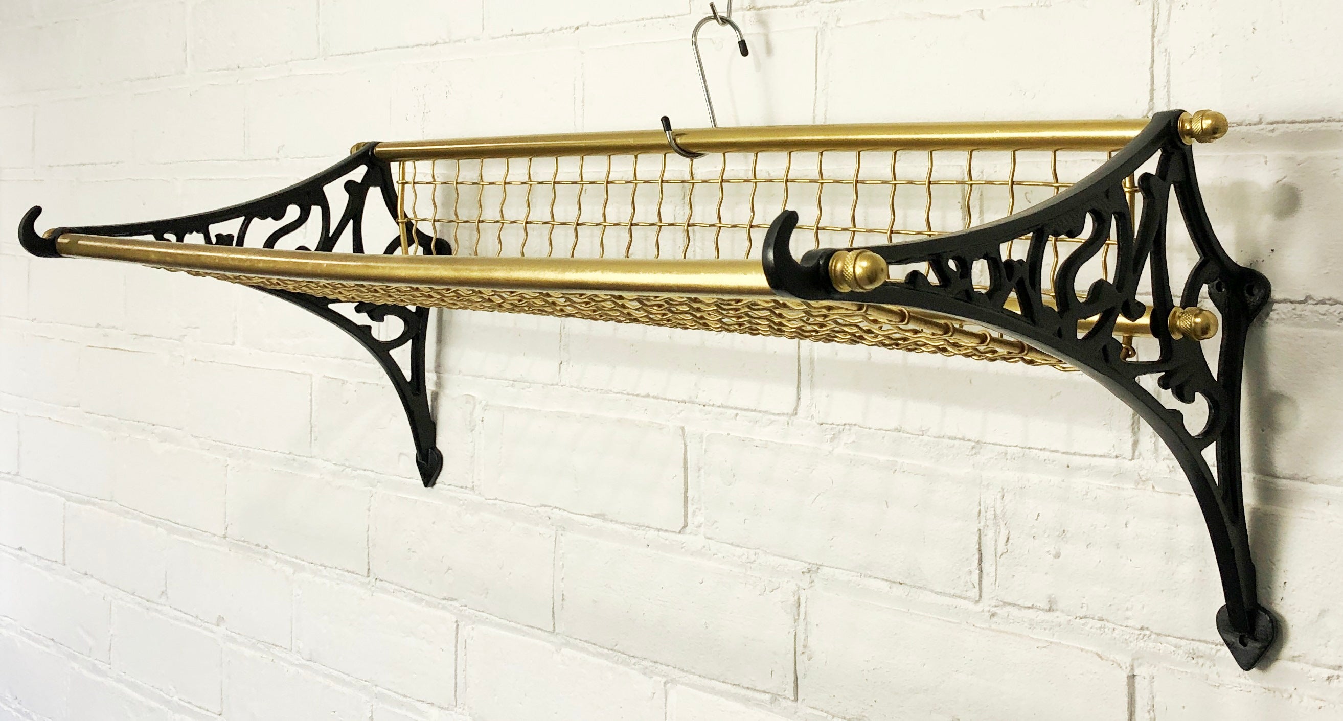 Vintage NSWR Cast Iron and Brass Railway Luggage Rack | eXibit collection