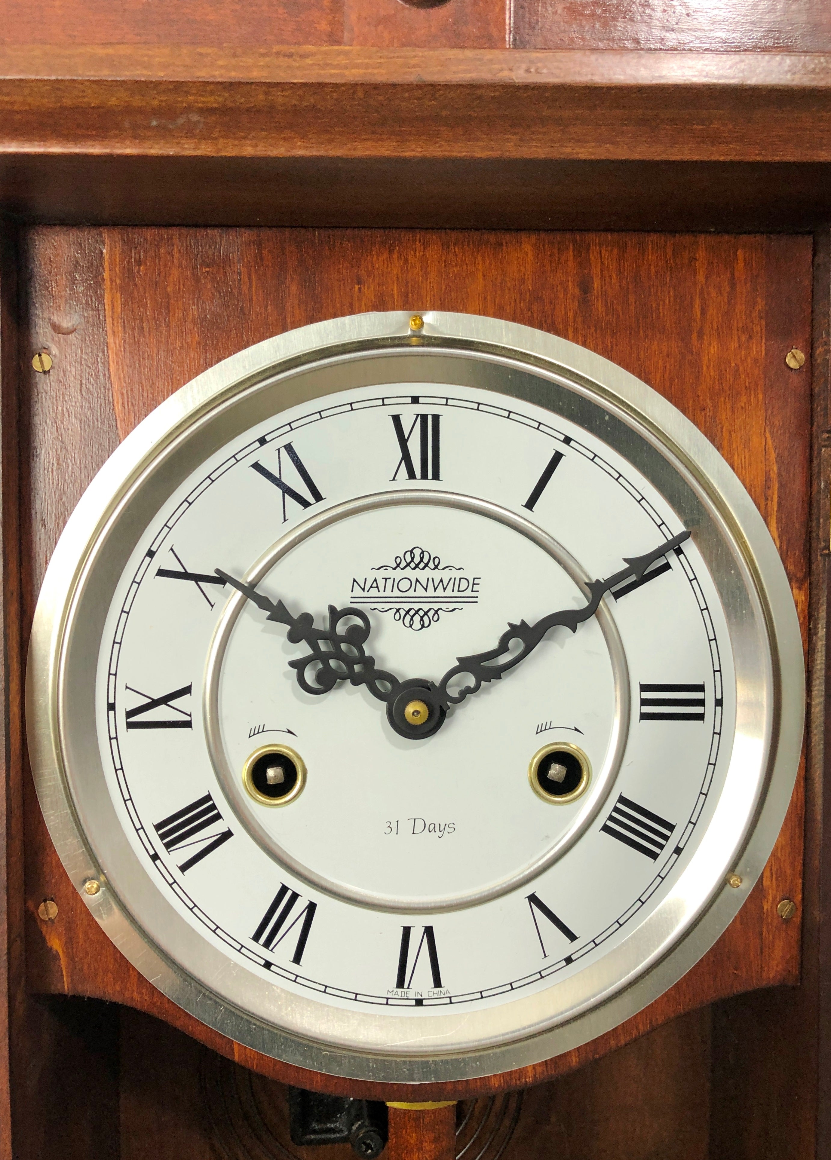 Vintage 31 Day NATIONWIDE Pendulum Chime Wal Clock | eXibit collection