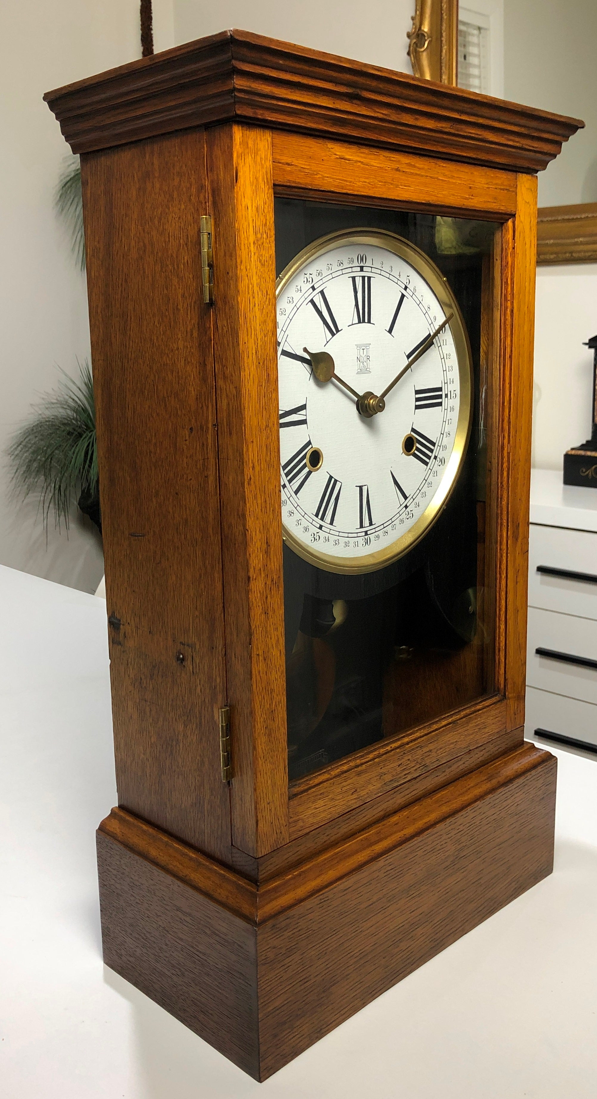 Antique Industrial Timestamp Recorder Mantel Clock | eXibit collection