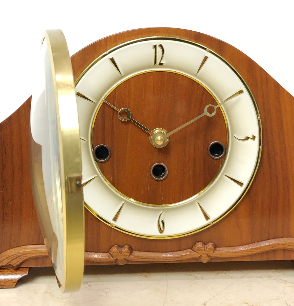 Vintage Franz Hermle Westminster Battery Mantel Clock | eXibit collection