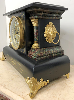 Antique Welch Hammer on Coil Chime Pendulum Mantel Clock  | eXibit collection