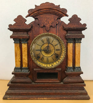 Antique Ingraham Bell and Hammer Chime Mantel Clock | eXibit collection