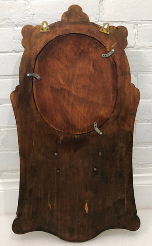 Original Vintage Wooden Hallway Mirror with Shelf | eXibit collection
