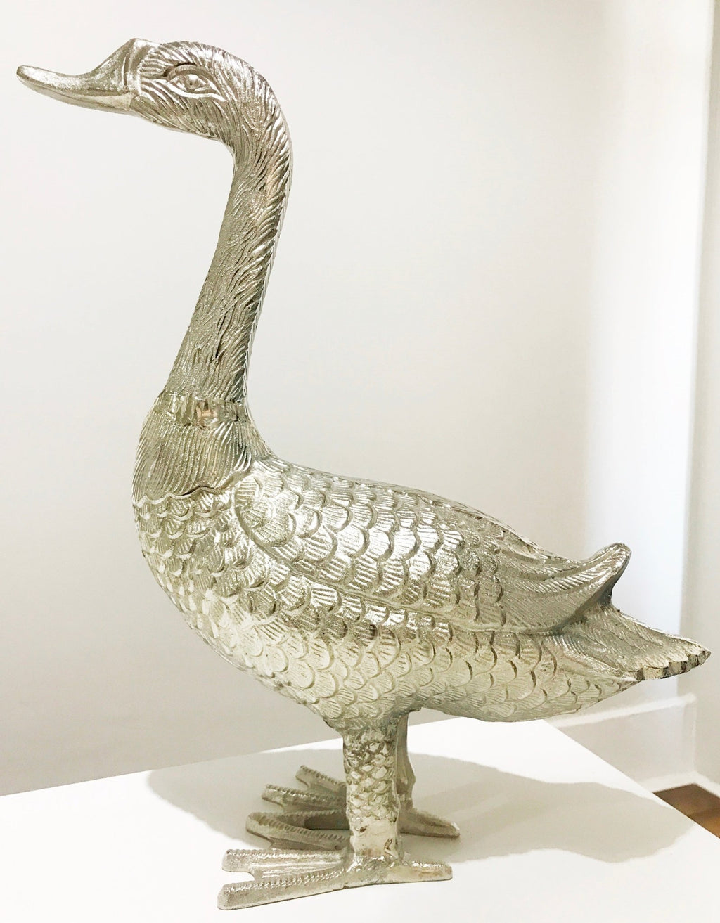 Vintage Sculptured Metal Swan | Adelaide Clocks