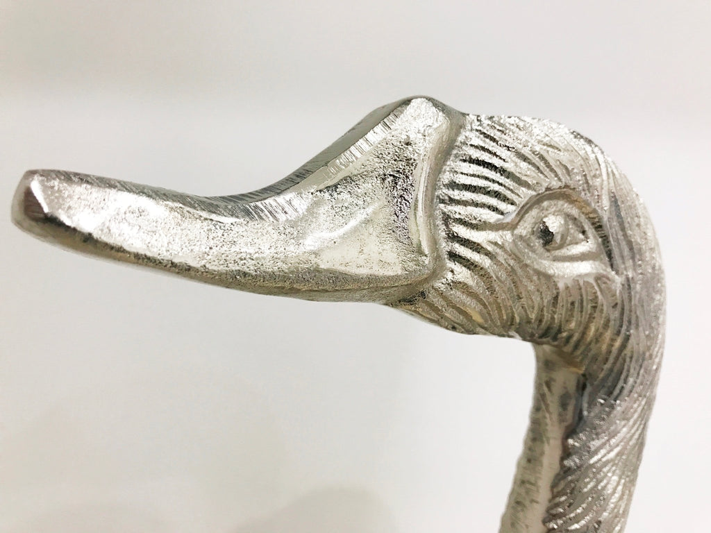 Vintage Sculptured Metal Swan | Adelaide Clocks