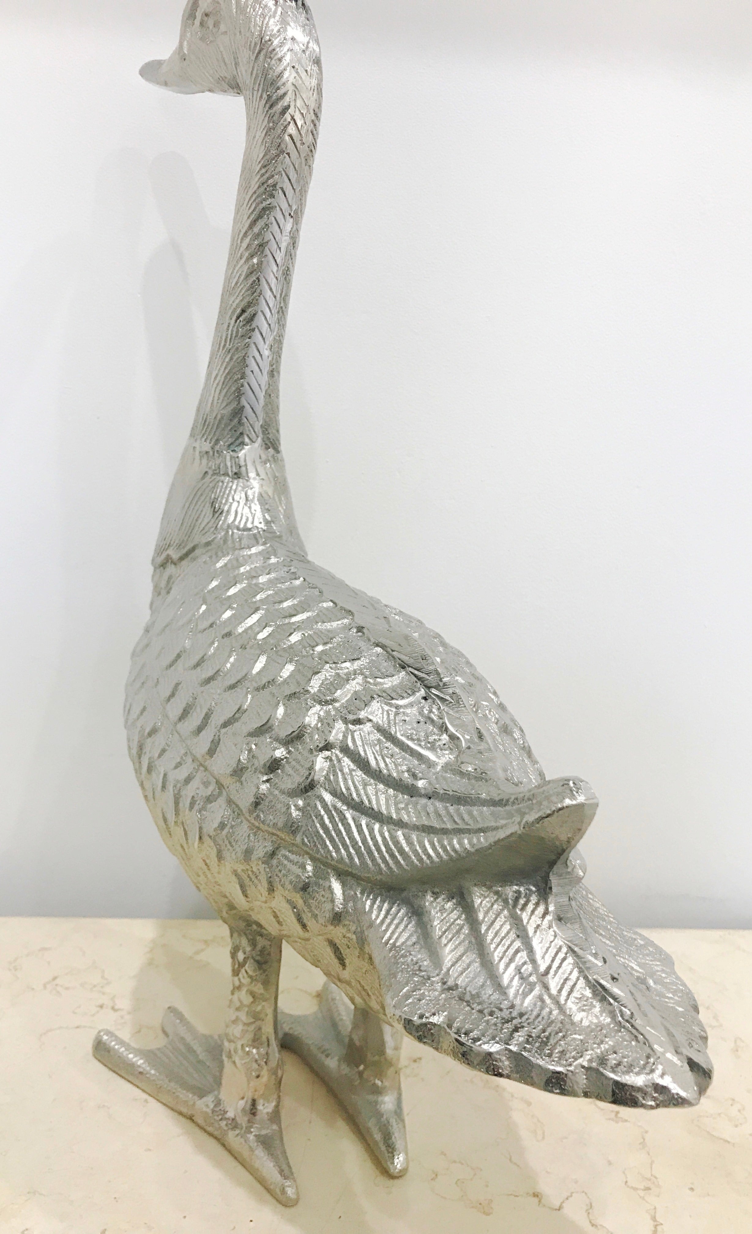 Vintage Sculptured Metal Swan | eXibit collection