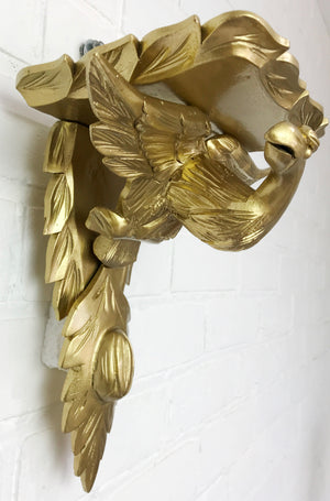 Wood Carved Eagle Wall Sconce | eXibit collection